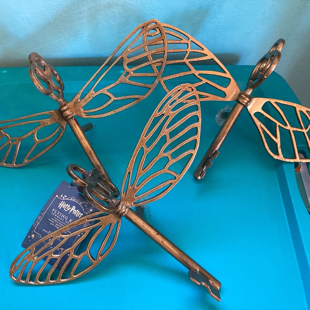 Pottery Barn Teen Harry Potter Flying Key Jewelry Wall Hooks - NWT